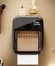 Punch-Free Paper Holder Wall-Mounted Paper Box (Black)