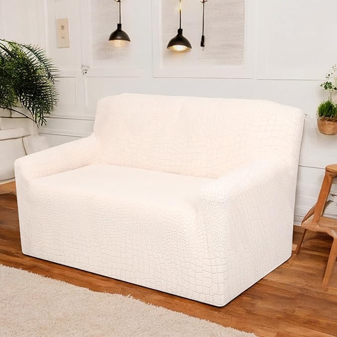 Universal Crocodile Texture Jacquard Fabric Sofa Cover (Beige)