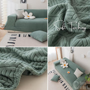 Universal Jacquard Grain Texture Fabric Sofa-Green