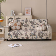 Polyester Sofa Cover Mat Reversible Couch Protector-White Pearl