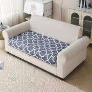 'Aura Petal Series' Quilted Sofa Mat Printed – Anti Slip (Octa Grey)