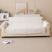 Quilted Printed Sofa Cover for Indian Sofa Set – Washable (Snowflake)