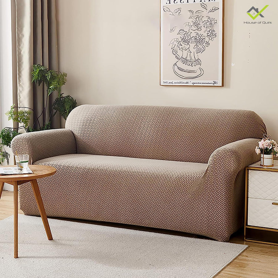 Universal Fleece Fabric Sofa Cover (Khaki)