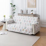 Mughal Series Anti-Slip Sofa Cover Mat with Pocket – Polyester Couch Protector(Baghe Bahar)
