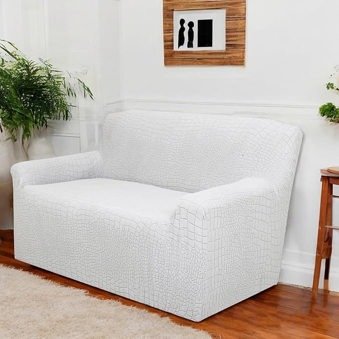 Universal Crocodile Texture Jacquard Fabric Sofa Cover (Smoke )