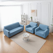Premium Jacquard Fabric 220 GSM Sofa Cover – Soft, Stretchable (Light Blue)
