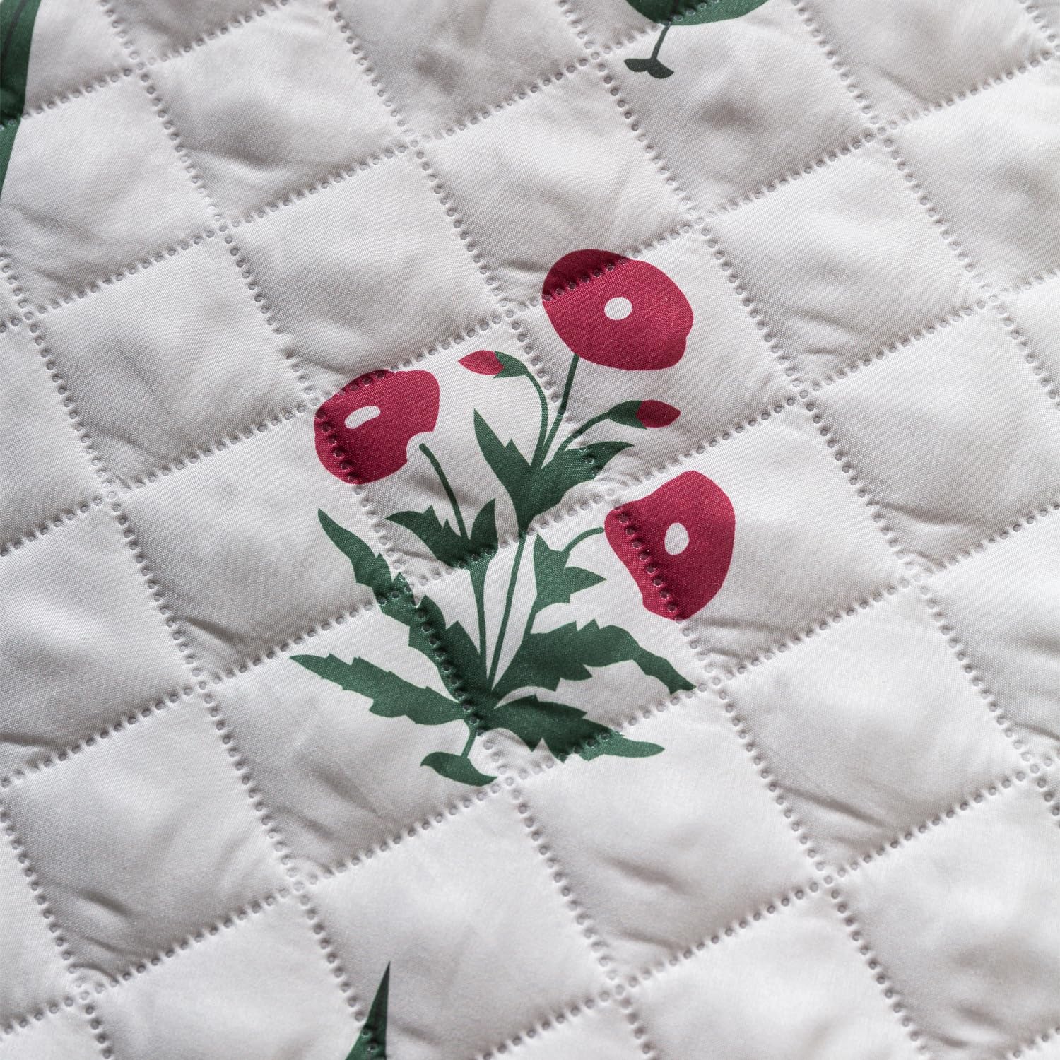 Printed Quilted Sofa Cover for 1/2/3/4 Seater Anti-Slip- Shalimar Garden
