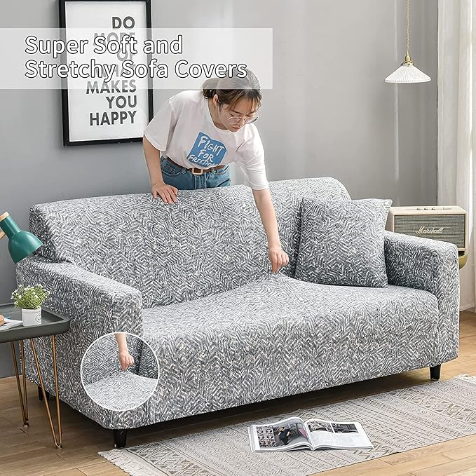 Universal Sofa Cover 140 GSM Sofa Slipcover (Graphic Grey)