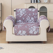 Gulnaar Series Anti-Slip Sofa Cover Mat with Pocket – Polyester Couch Protector(Botanic Breeze)