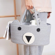 Baby Diaper Caddy Organizer Cotton Rope Basket