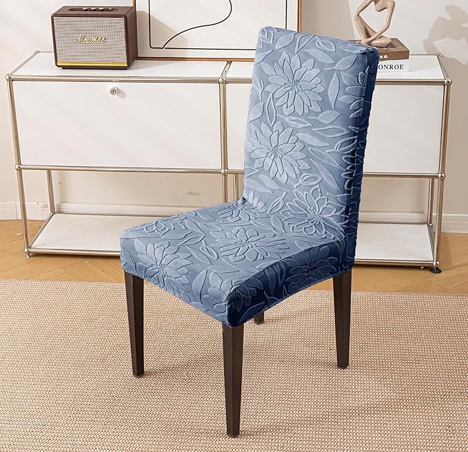 Universal Camellia Jacquard Waterproof Chair Cover (Dark Blue)