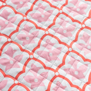 Printed Quilted Sofa Cover for 1/2/3/4 Seater Anti-Slip-Peach Blush
