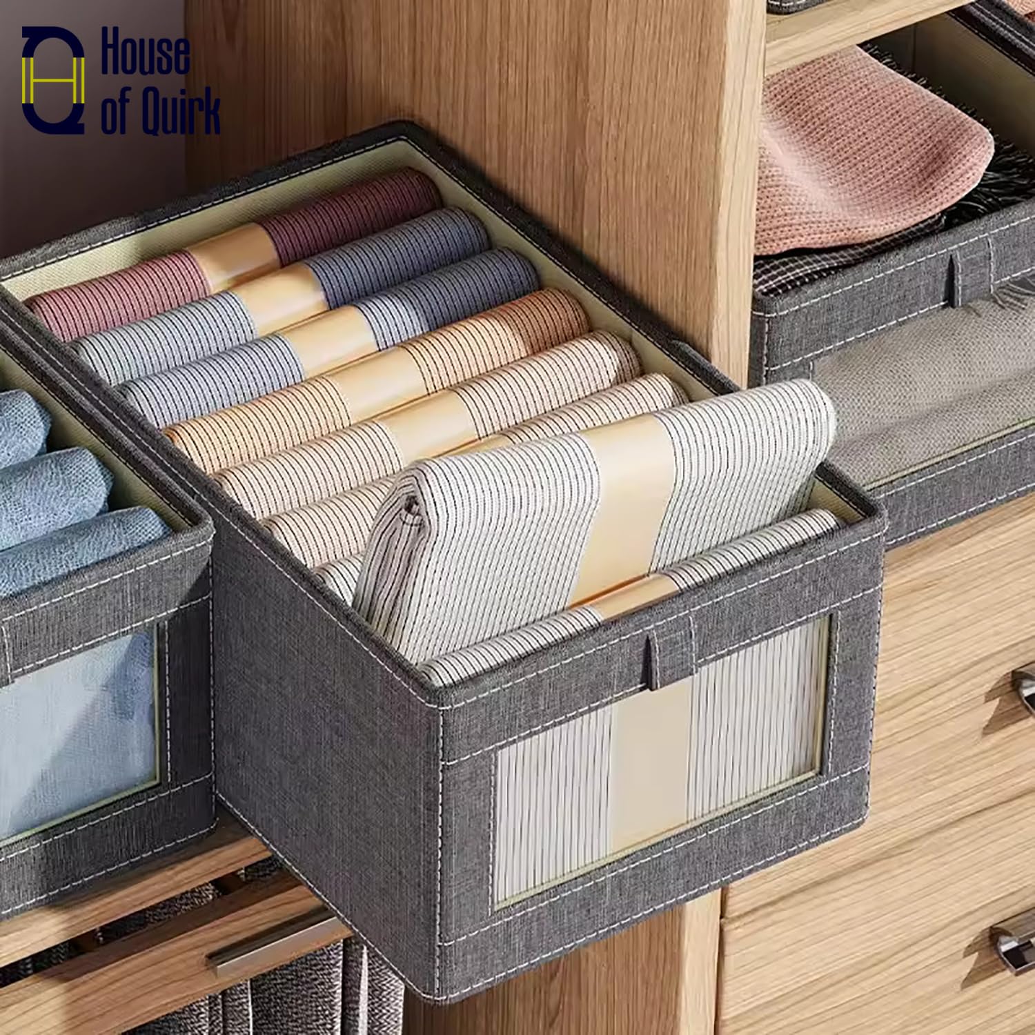 Closet Drawer Organizers (Grey)