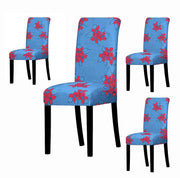 Chair Cover Protector Seat Slipcover (Blue/Red Flower)