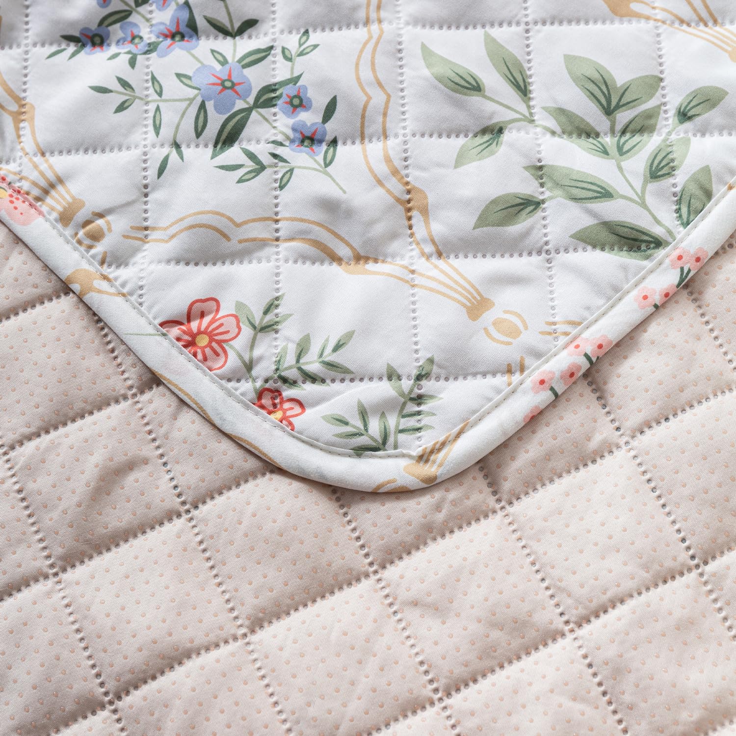 Printed Quilted Sofa Cover for 1/2/3/4 Seater Anti-Slip- Baghe Bahar