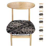 Elastic Chair Seat Covers Stretch Chair Covers (Cambric Black)