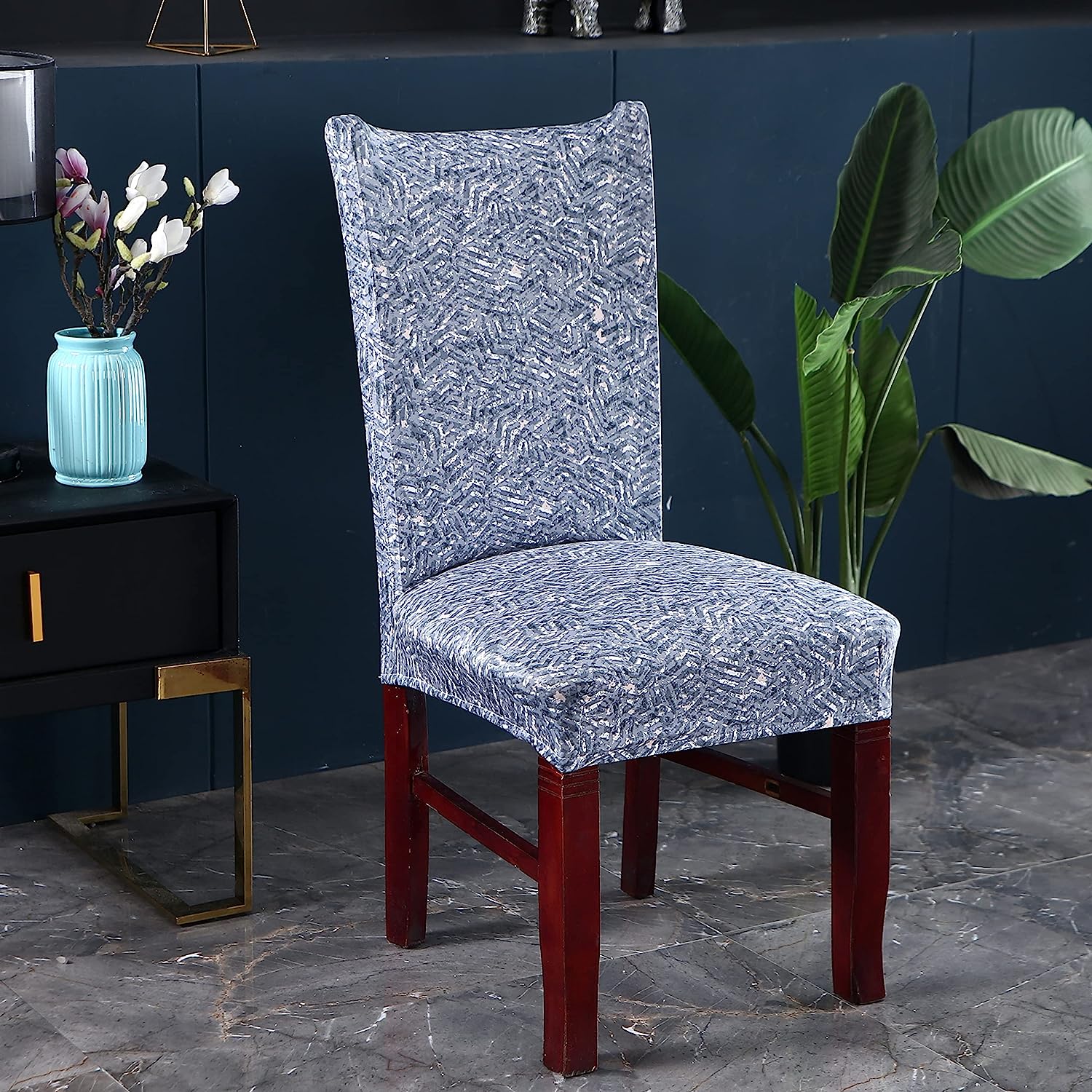 Elastic Chair Cover (Graphic Grey)
