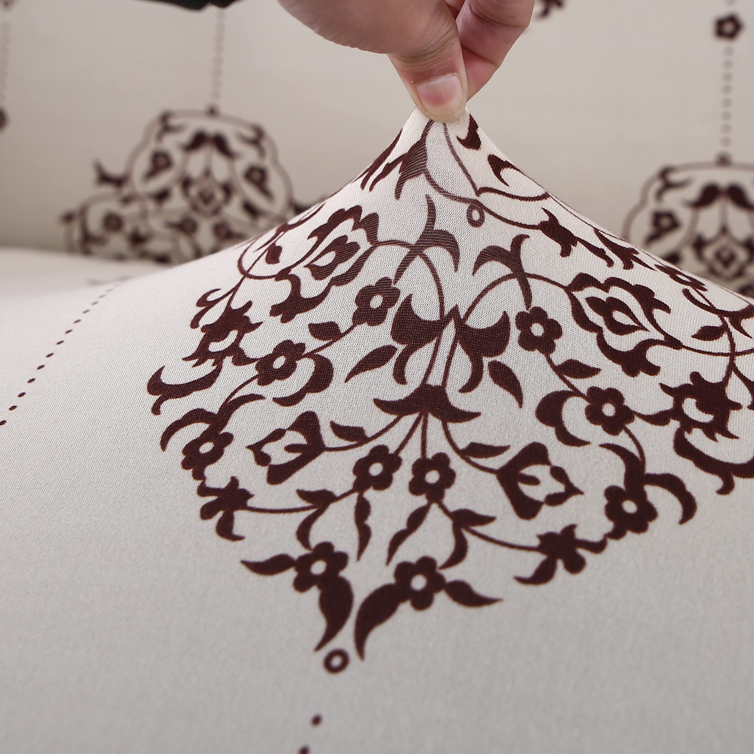 Universal Sofa Cover 140 GSM Sofa Slipcover (Cream Brocade)