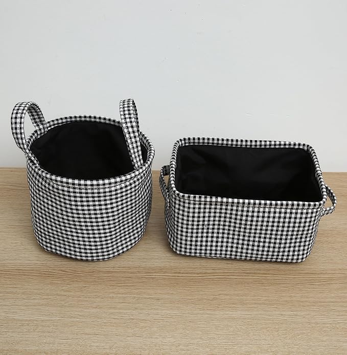 Open Storage Baskets Round and Rectangle Set 2