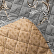 Gulnaar Series Anti-Slip Sofa Cover Mat with Pocket – Polyester Couch Protector(Clay Petal)