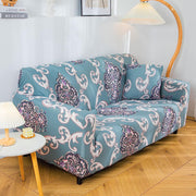 Printed Sofa Cover - Blue Motif
