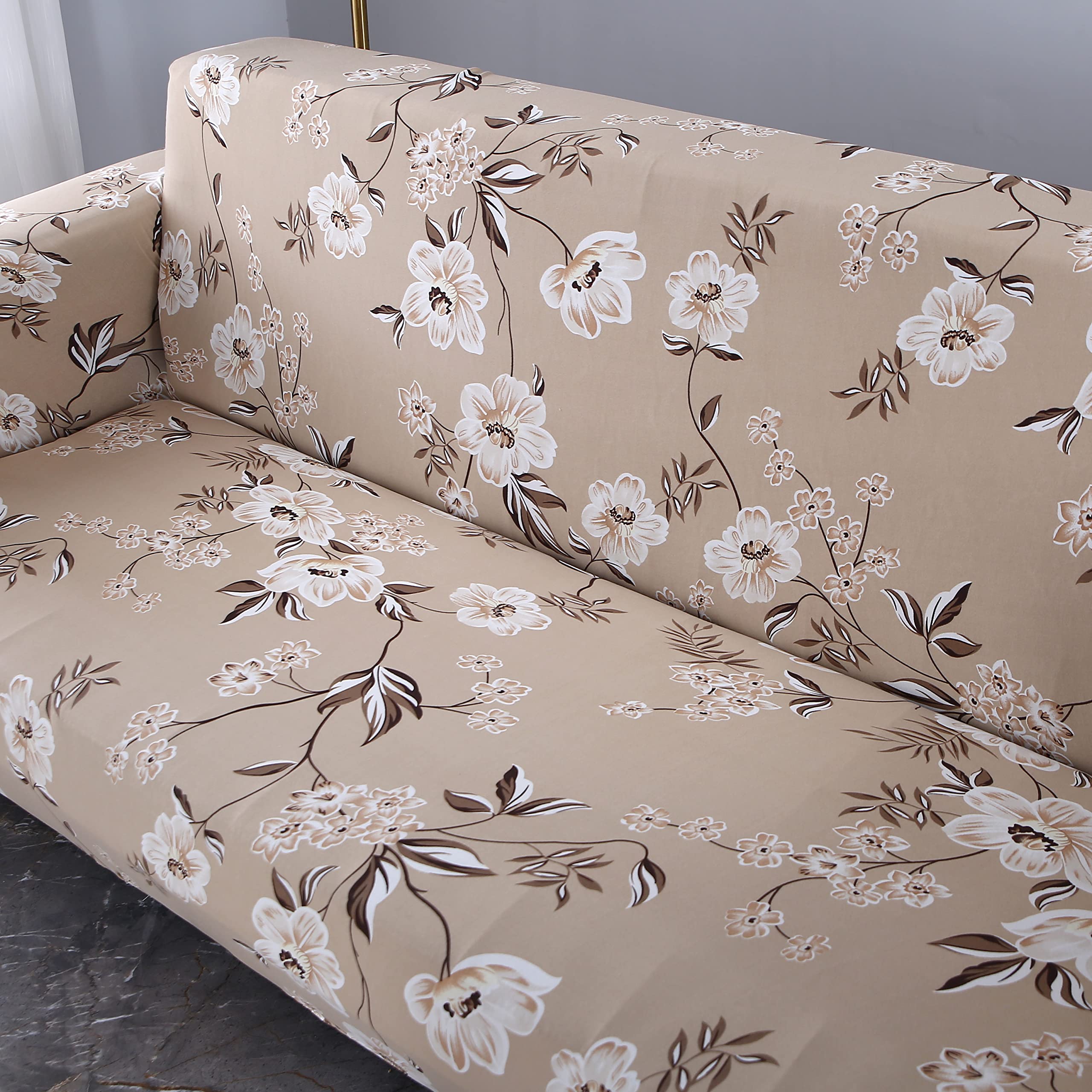 Universal Sofa Cover 140 GSM Sofa (Cream Flower)