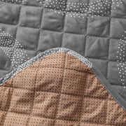 Gulnaar Series Anti-Slip Sofa Cover Mat with Pocket – Polyester Couch Protector(Silver Orbit)