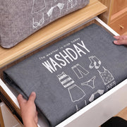 Large Laundry Basket Bag, Drawstring Storage - Grey