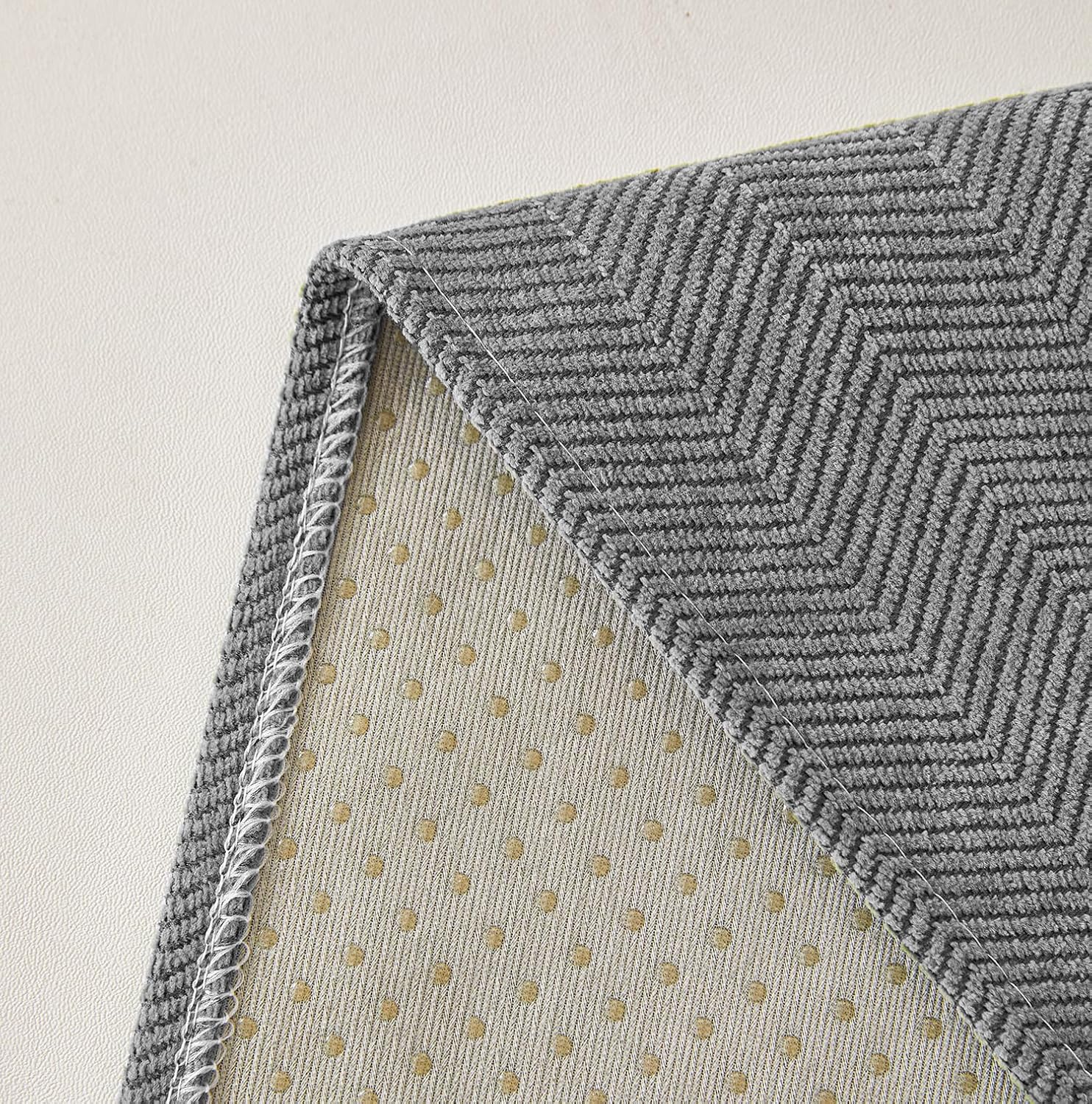 Herringbone Chenille Sofa Cover Set – 3 Pcs (2pc Armrest Covers 50x70cm + 1pc Seat Cover) Grey