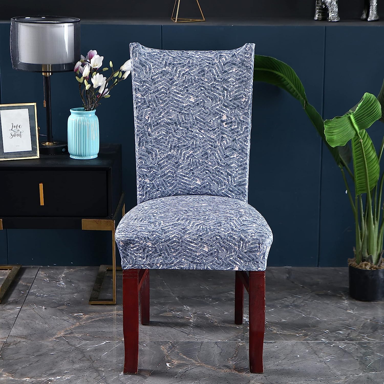 Elastic Chair Cover (Graphic Grey)