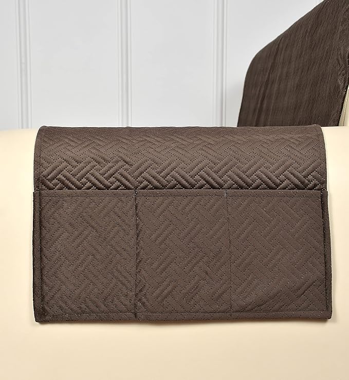 Ultra-Soft Velvet Couch Cover (Dark Brown, Single Seater)