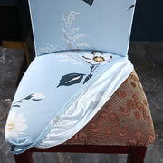 Elastic Chair Cover (SkyBlue Big White)