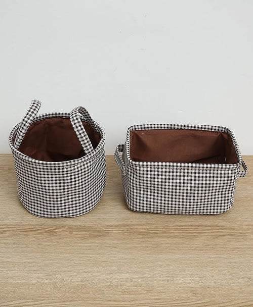 Open Storage Baskets Round and Rectangle Set 2