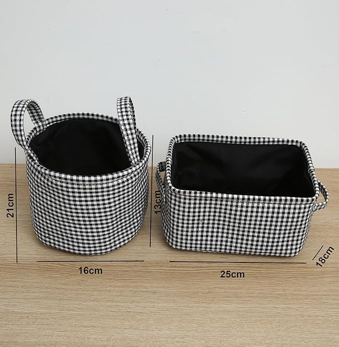 Open Storage Baskets Round and Rectangle Set 2