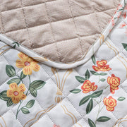 Mughal Series Anti-Slip Sofa Cover Mat with Pocket – Polyester Couch Protector(Baghe Bahar)
