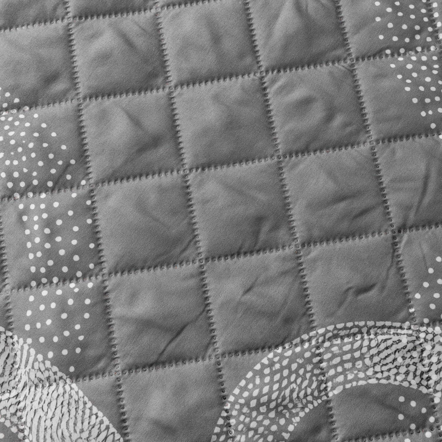 Gulnaar Series Anti-Slip Sofa Cover Mat with Pocket – Polyester Couch Protector(Silver Orbit)