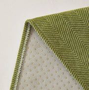 Herringbone Chenille Sofa Cover Set – 3 Pcs (2pc Armrest Covers 50x70cm + 1pc Seat Cover) Green)