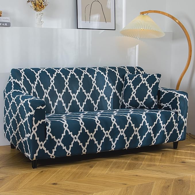 Polyester Spandex Printed Sofa Cover (Green Lantern)