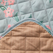 Gulnaar Series Anti-Slip Sofa Cover Mat with Pocket – Polyester Couch Protector(Pastel Bloom)
