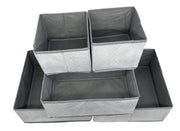 Set of 6 Foldable Storage Box Drawer Divider Organizer Basket Bins