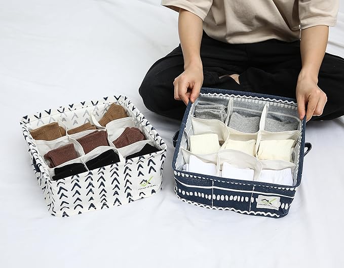9 Grid Waterproof Cotton Linen Organizer (Pack of 2)