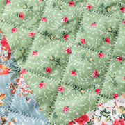 'Aura Petal Series' Quilted Sofa Mat Printed – Anti Slip (Flora Jade)