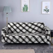 Universal Sofa Cover 140 GSM Sofa Slipcover (Black/White Check)