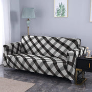Universal Sofa Cover 140 GSM Sofa Slipcover (Black/White Check)