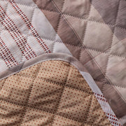 Gulnaar Series Anti-Slip Sofa Cover Mat with Pocket – Polyester Couch Protector(Warm Checks)