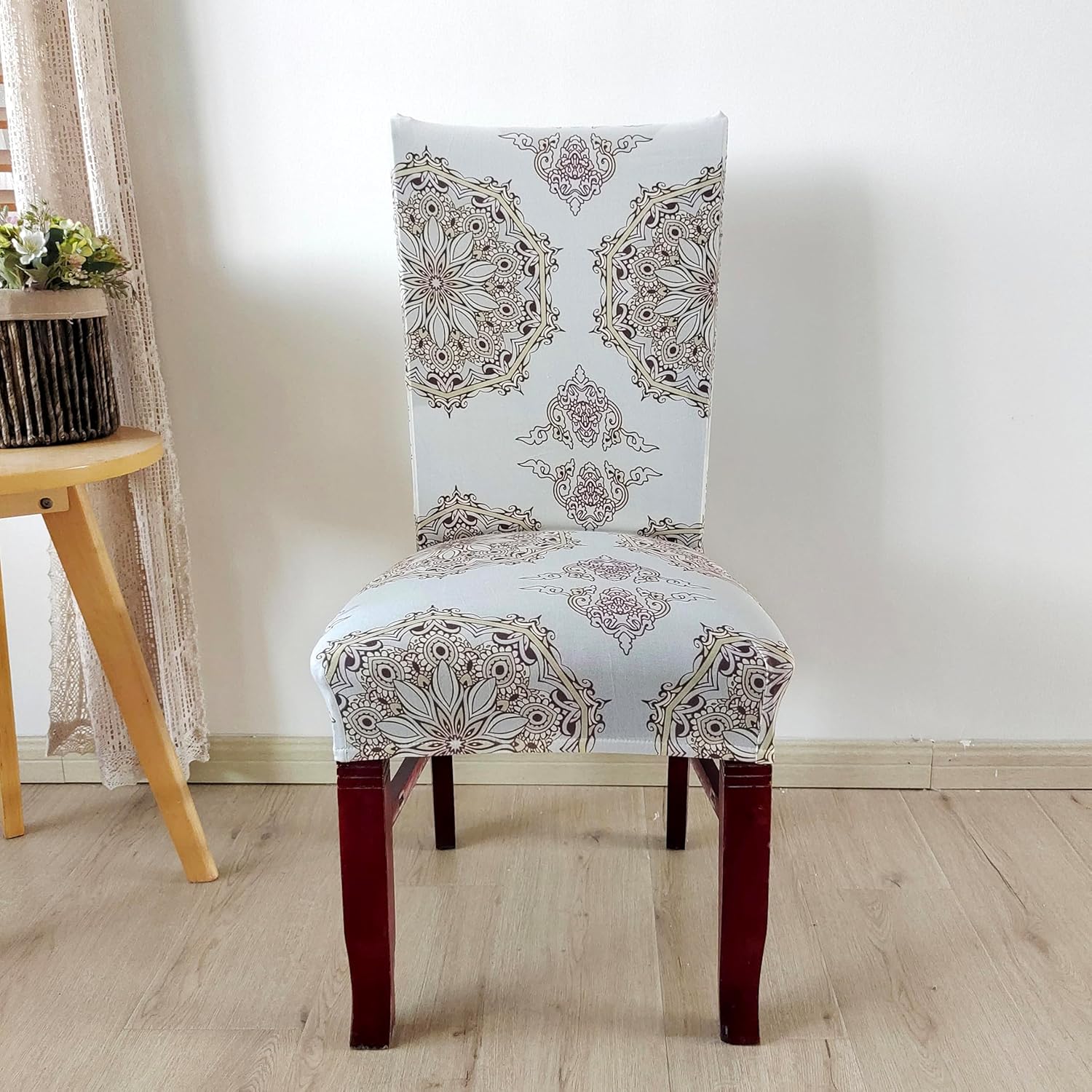 Elastic Chair Cover Stretch Removable Washable (Pista Geometric)