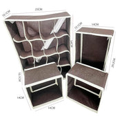 Fabric Utensils Storage Box Set Of 4 (3 Box + 1 Slot Organizer)