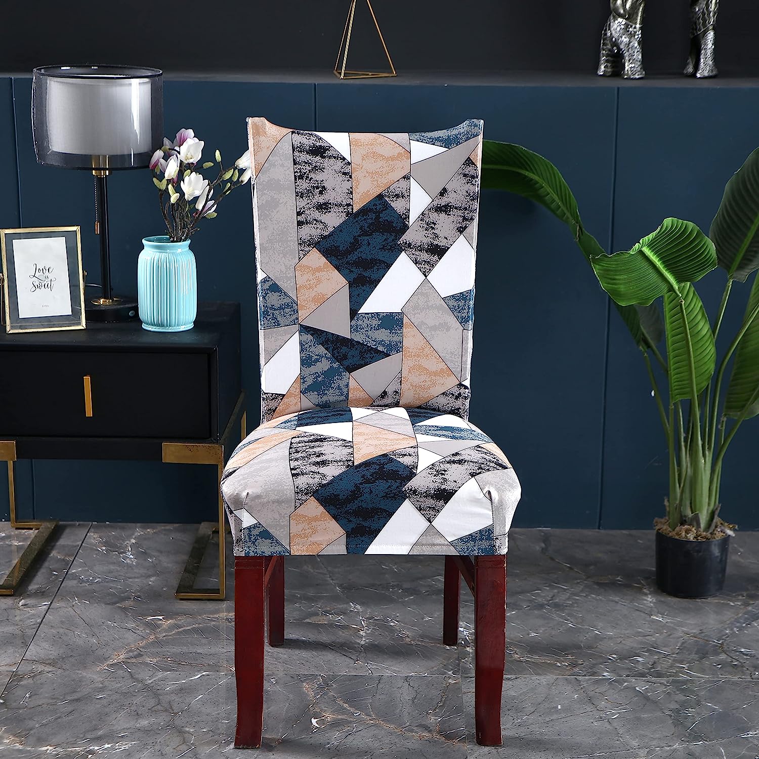 Printed Chair Cover - Antique Prism