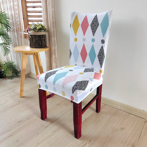 Elastic Chair Cover Stretch Removable Washable (White)