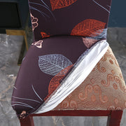 Printed Chair Cover-(Choco Leaf)